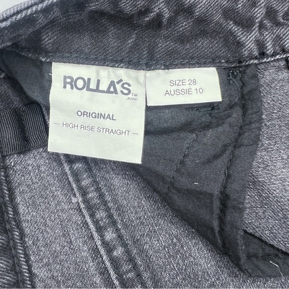 ROLLA’S Original High Rise Straight Jeans Brad Black size 28 NWT - Picture 7 of 10